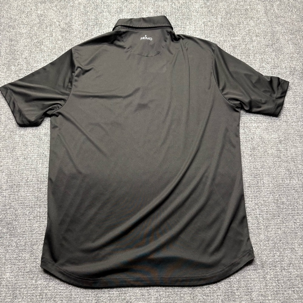 Primo Golf Polo Shirt Mens 2XL XXL Black Button Down Performance Stretch - Picture 2 of 8